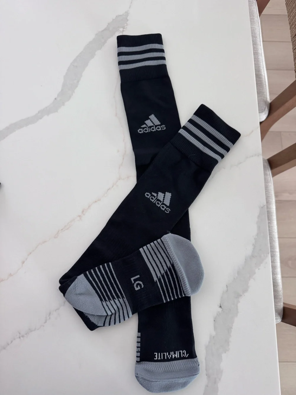 adidas Black & Gray Men's Athletic Crew Socks